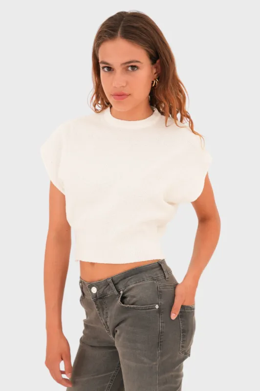 "Emily" sweater white sold by Meet Me There