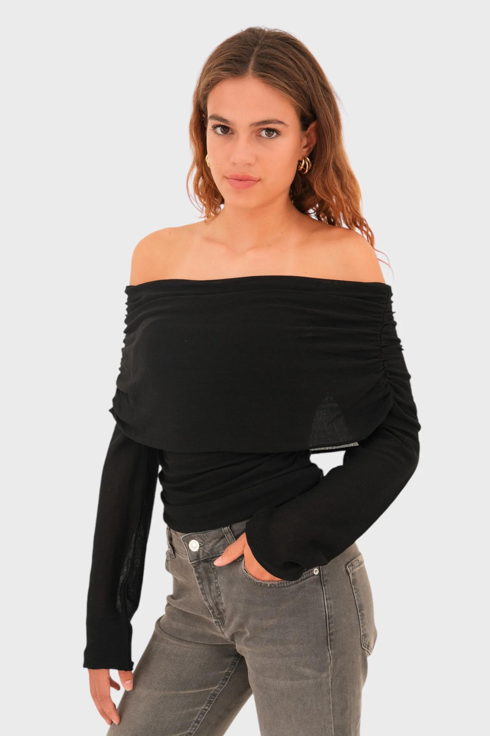 "Off shoulder" top black sold by Meet Me There product image thumbnail 2