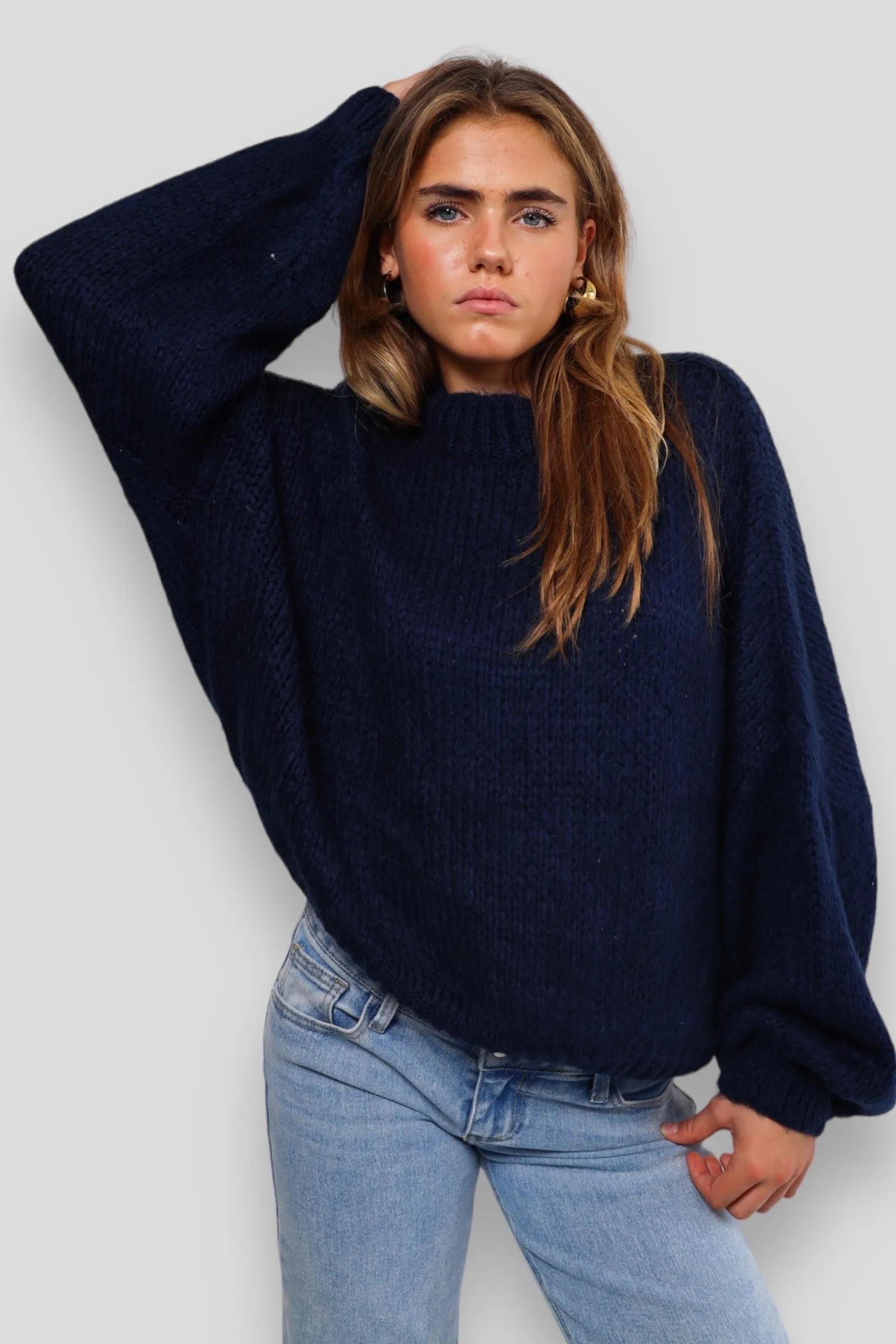 "Keep me warm" sweater navy sold by Meet Me There product image thumbnail 2