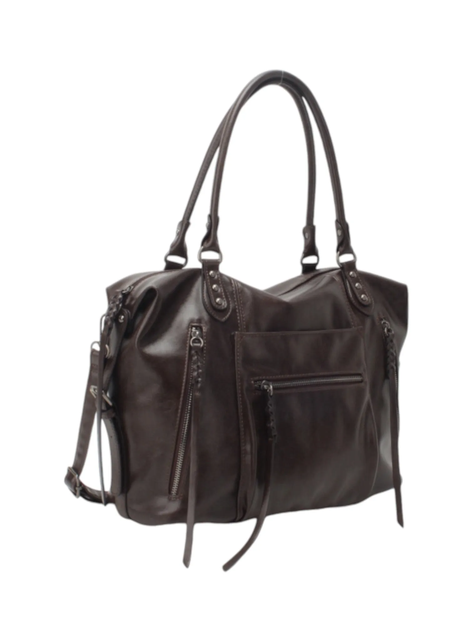 "City" bag chocolate brown sold by Meet Me There product image thumbnail 2