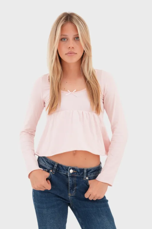 "Charlotte" top pink sold by Meet Me There