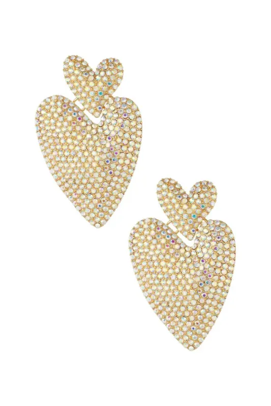 "Sparkly hearts" earrings sold by Meet Me There