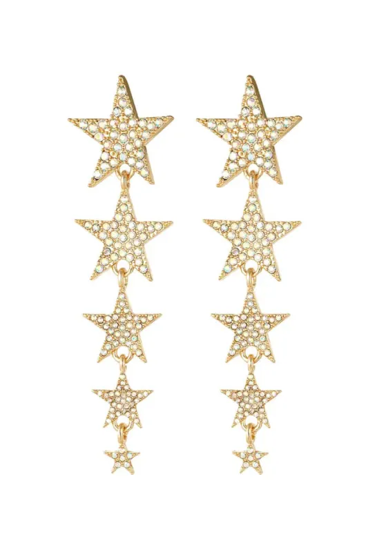 "Sparkly stars" earrings gold sold by Meet Me There