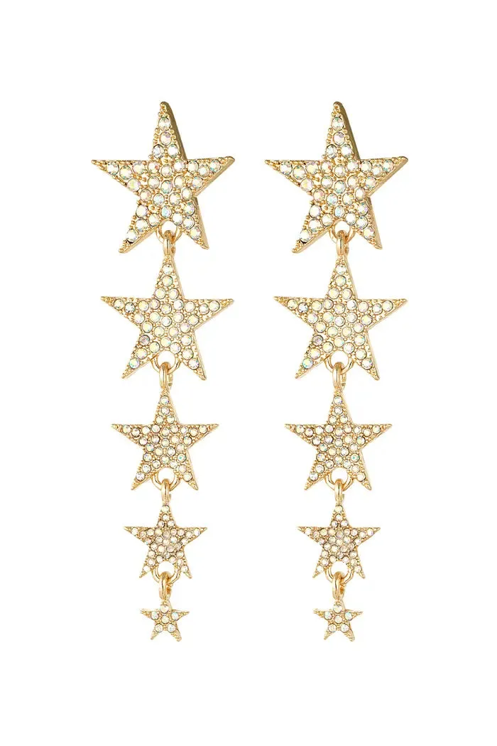 "Sparkly stars" earrings gold sold by Meet Me There
