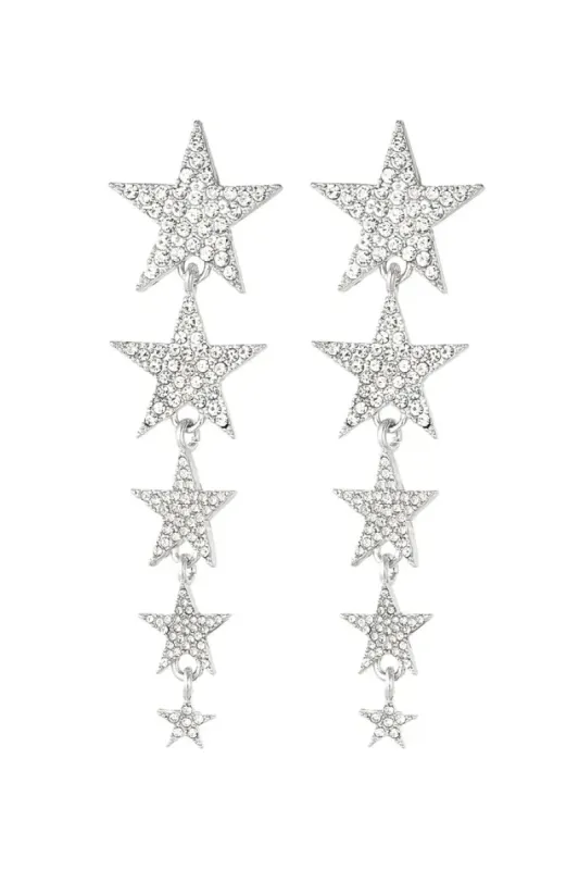 "Sparkly stars" earrings silver sold by Meet Me There