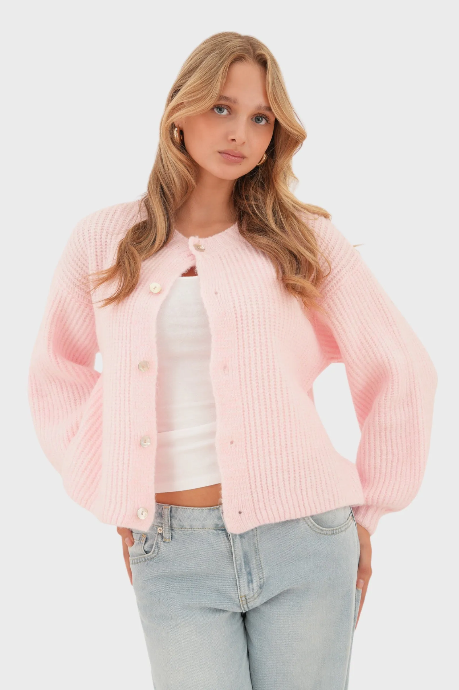 "Darling" vest light pink sold by Meet Me There