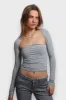 "Loua" top grey sold by Meet Me There