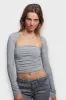 "Loua" top grey sold by Meet Me There