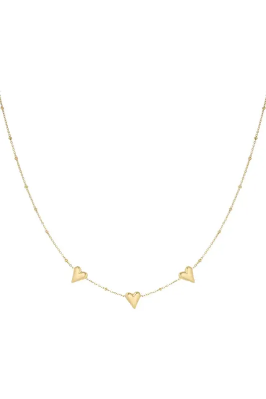 "Triple love" necklace gold sold by Meet Me There