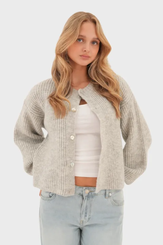 "Darling" vest light grey sold by Meet Me There