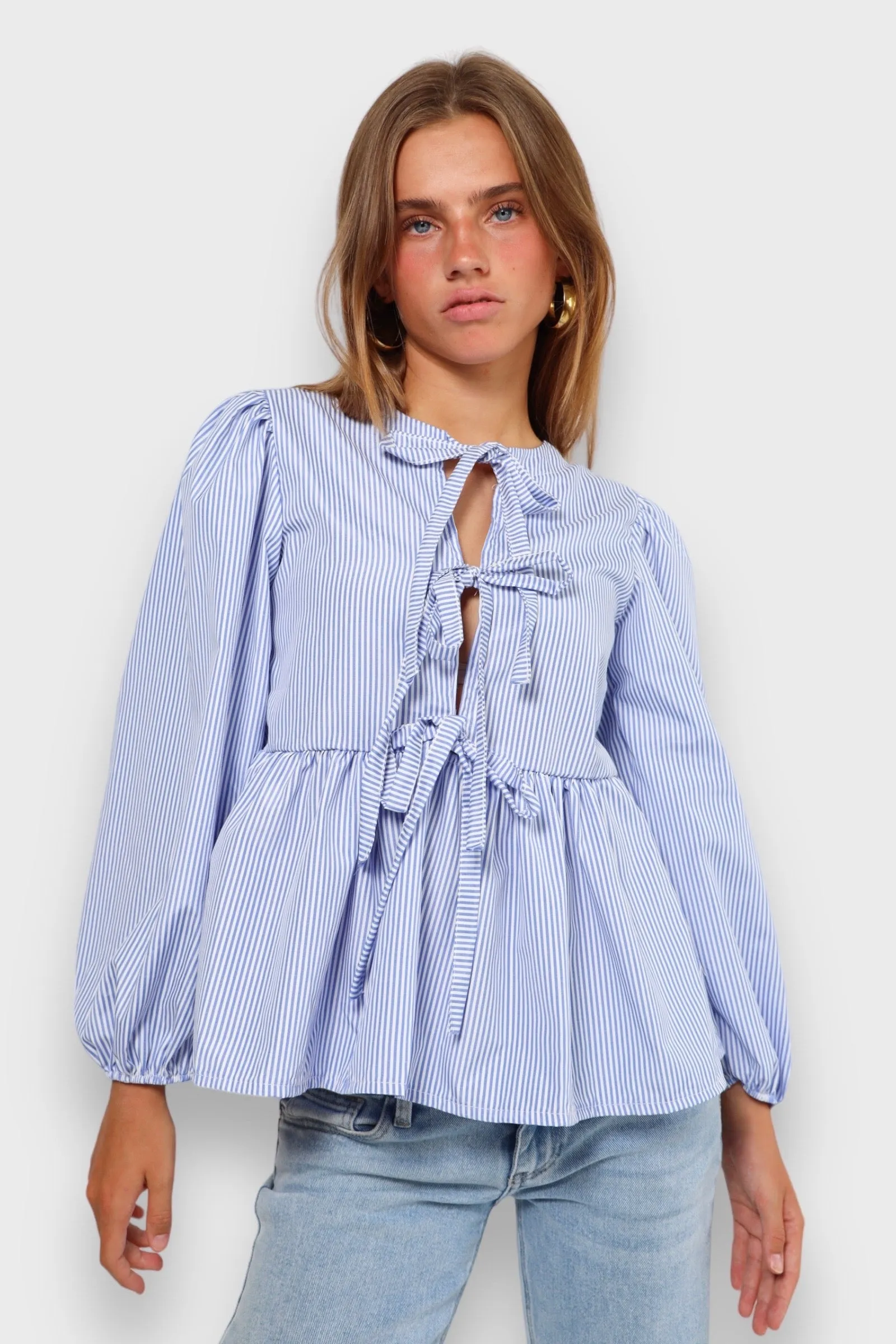 "Angel" blouse striped sold by Meet Me There