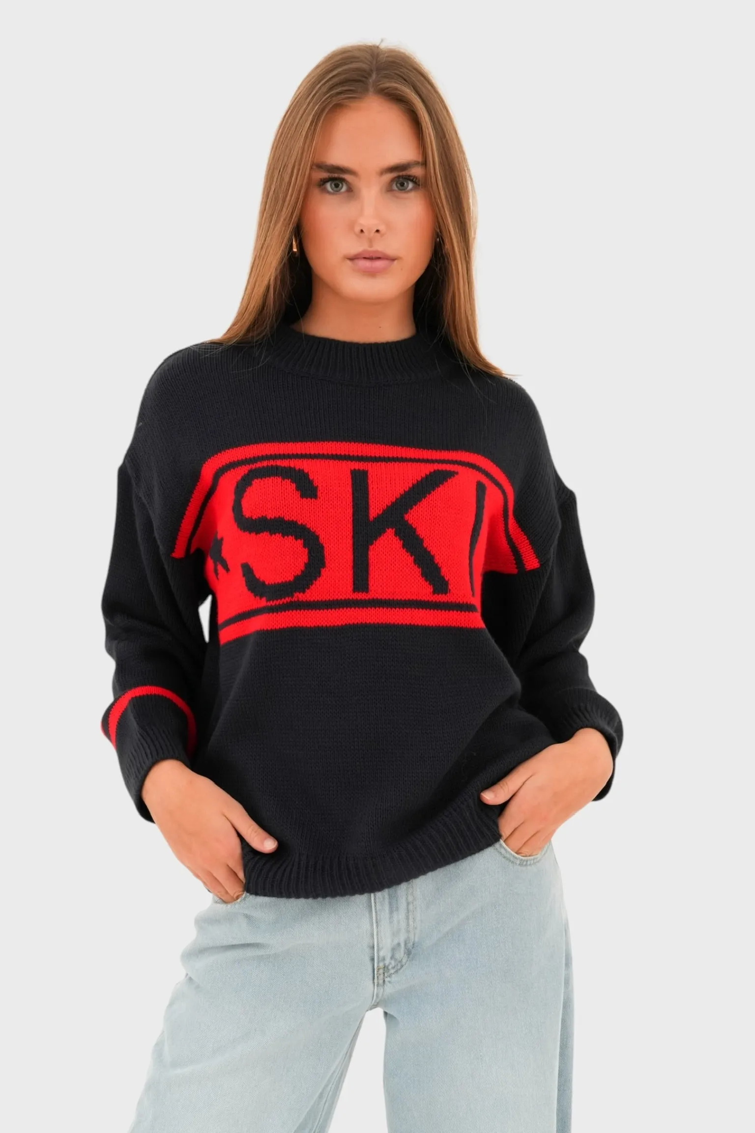 "Ski" sweater red sold by Meet Me There product image thumbnail 4