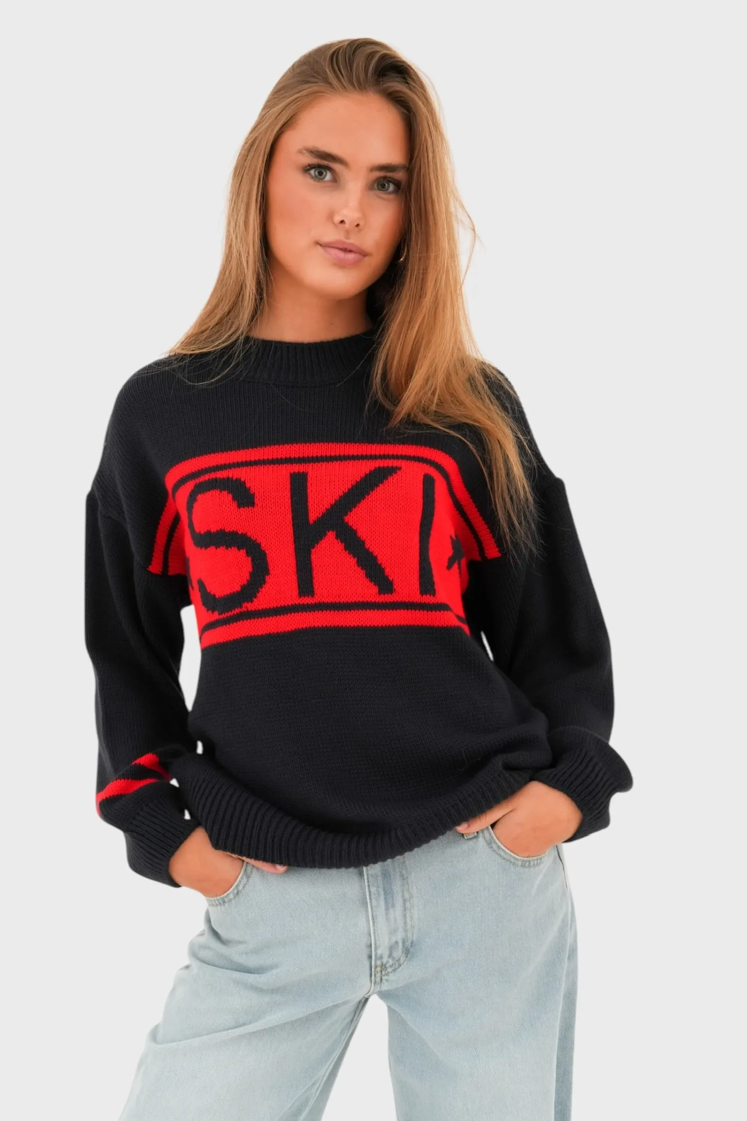 "Ski" sweater red sold by Meet Me There product image thumbnail 3