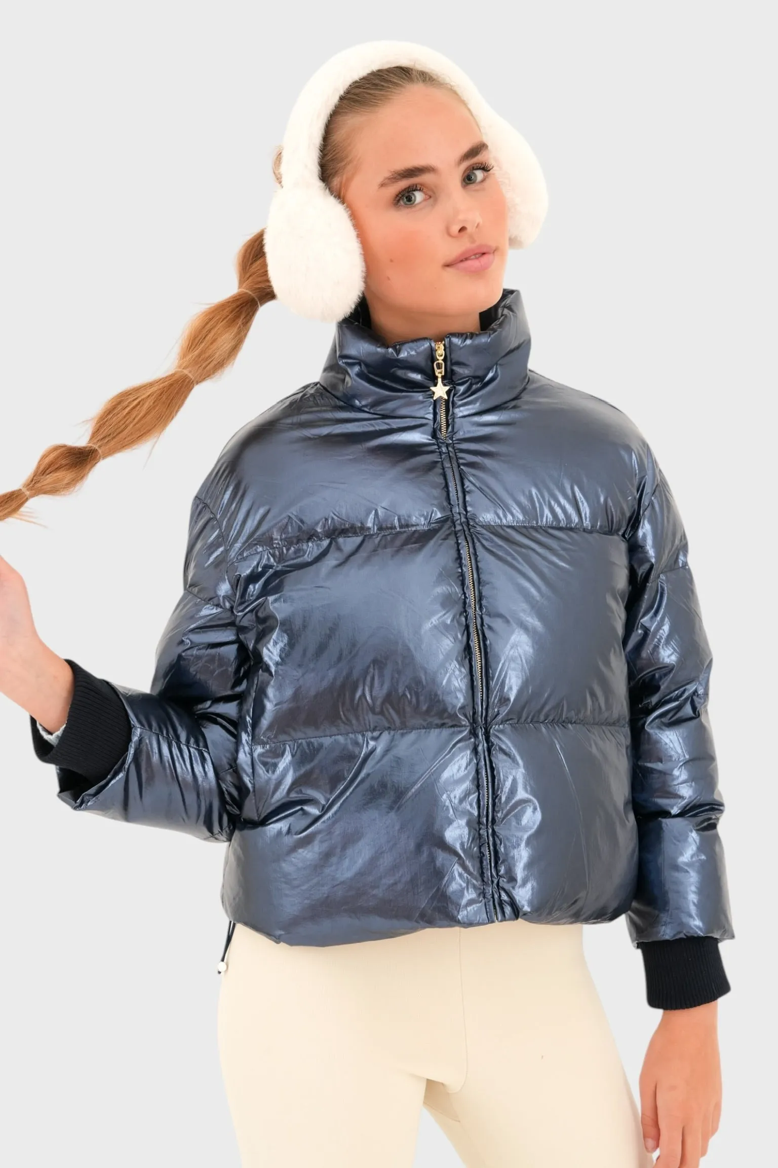 "Frosty" puffer navy sold by Meet Me There