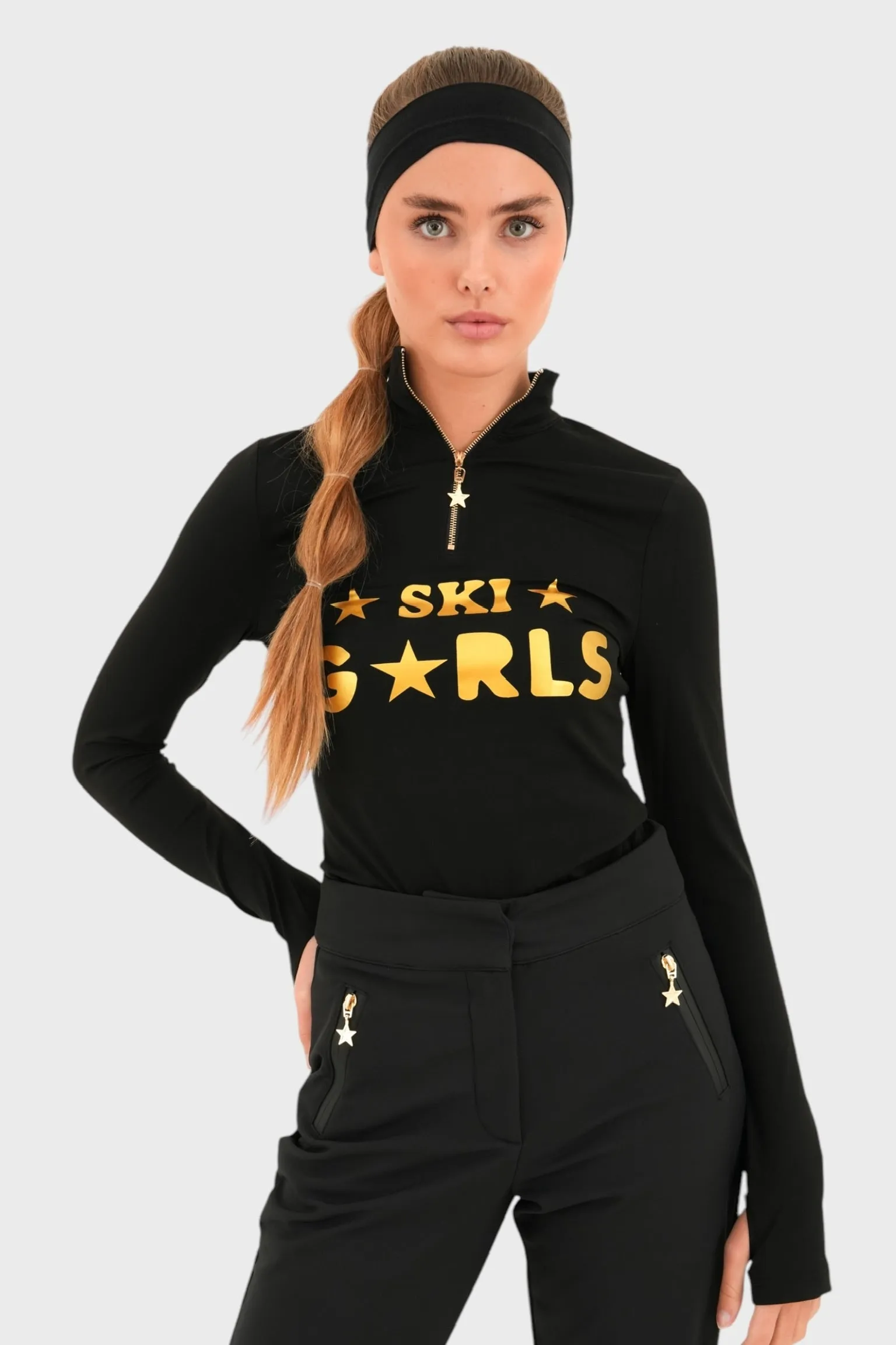 "Ski girls" ski pully black sold by Meet Me There product image thumbnail 4