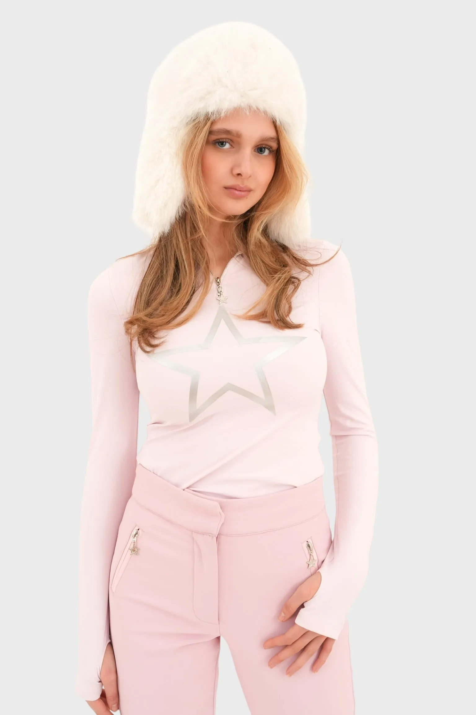 "Stargirl" ski pully pink sold by Meet Me There