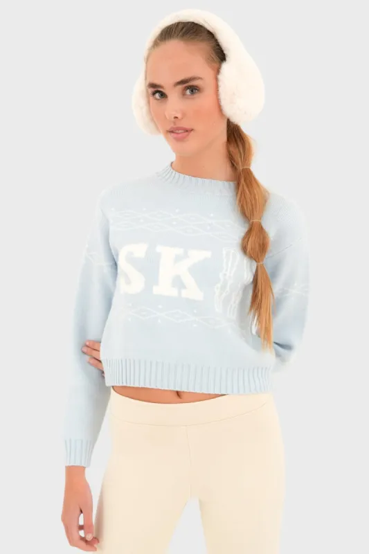 "Apres ski" sweater blue sold by Meet Me There