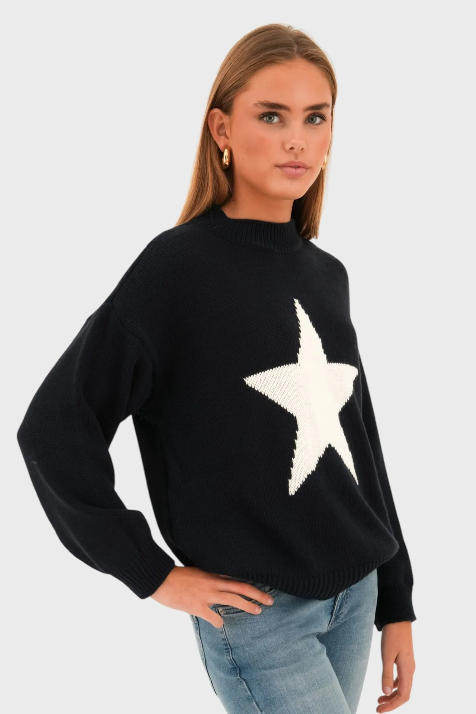 "Big star" sweater navy sold by Meet Me There product image thumbnail 3