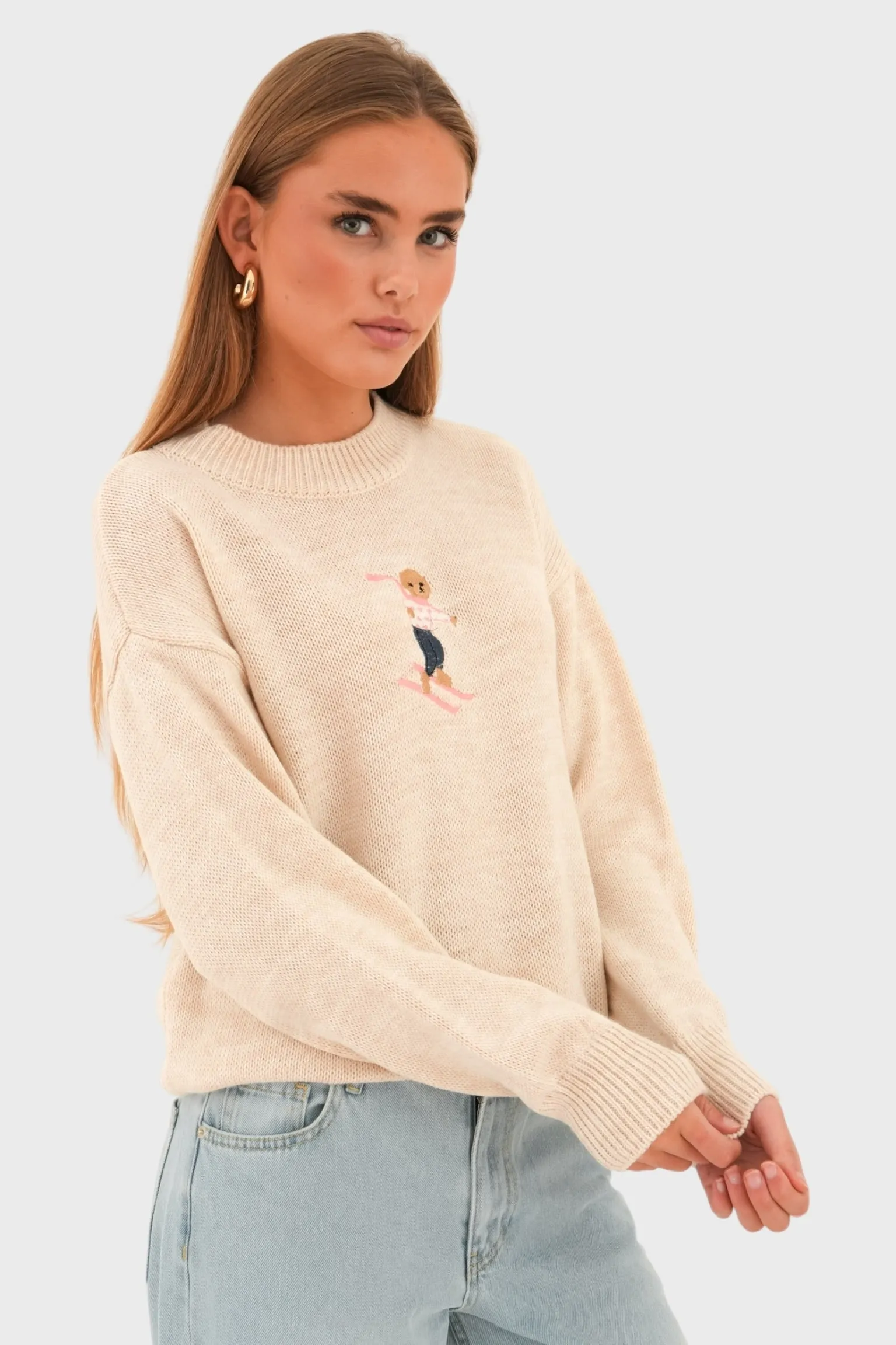 "Hit the slopes" sweater beige sold by Meet Me There product image thumbnail 3