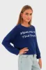 "Meet me in the snow" sweater blue sold by Meet Me There
