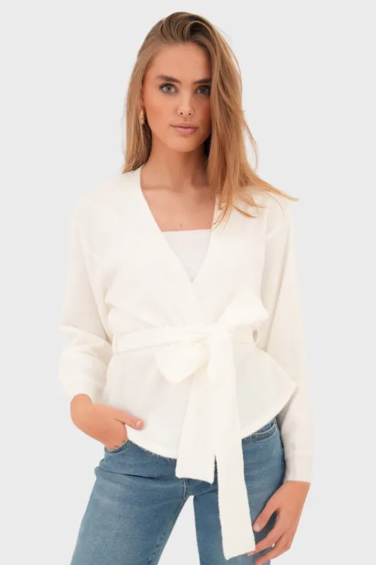 "Knitted" vest white sold by Meet Me There