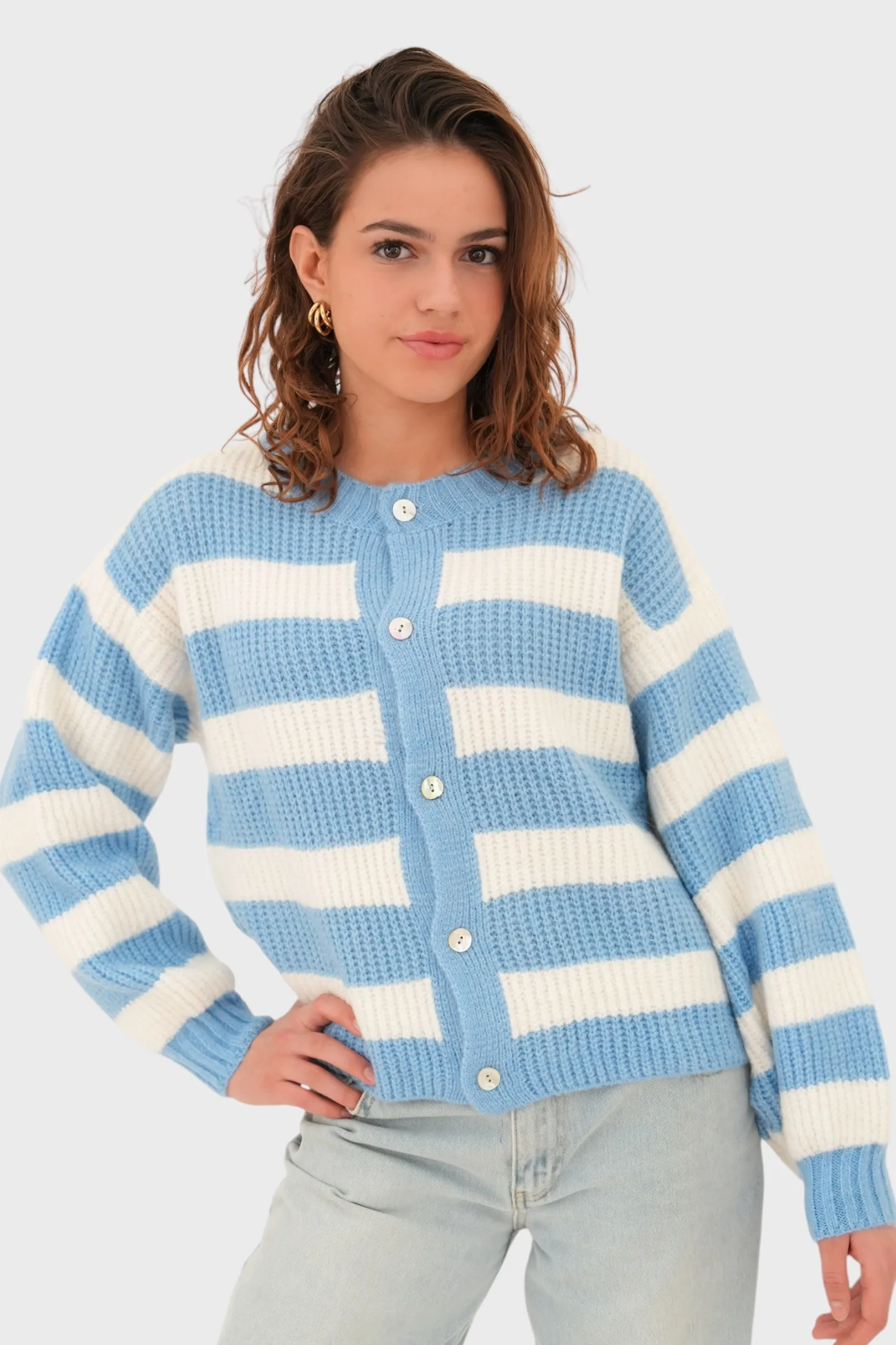 "Darling" vest striped blue sold by Meet Me There product image thumbnail 2