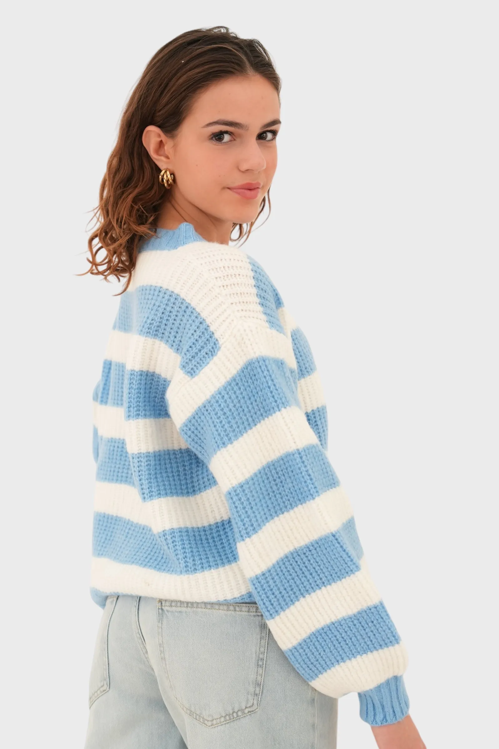 "Darling" vest striped blue sold by Meet Me There product image thumbnail 3