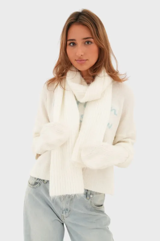 "Cosy" scarf white sold by Meet Me There