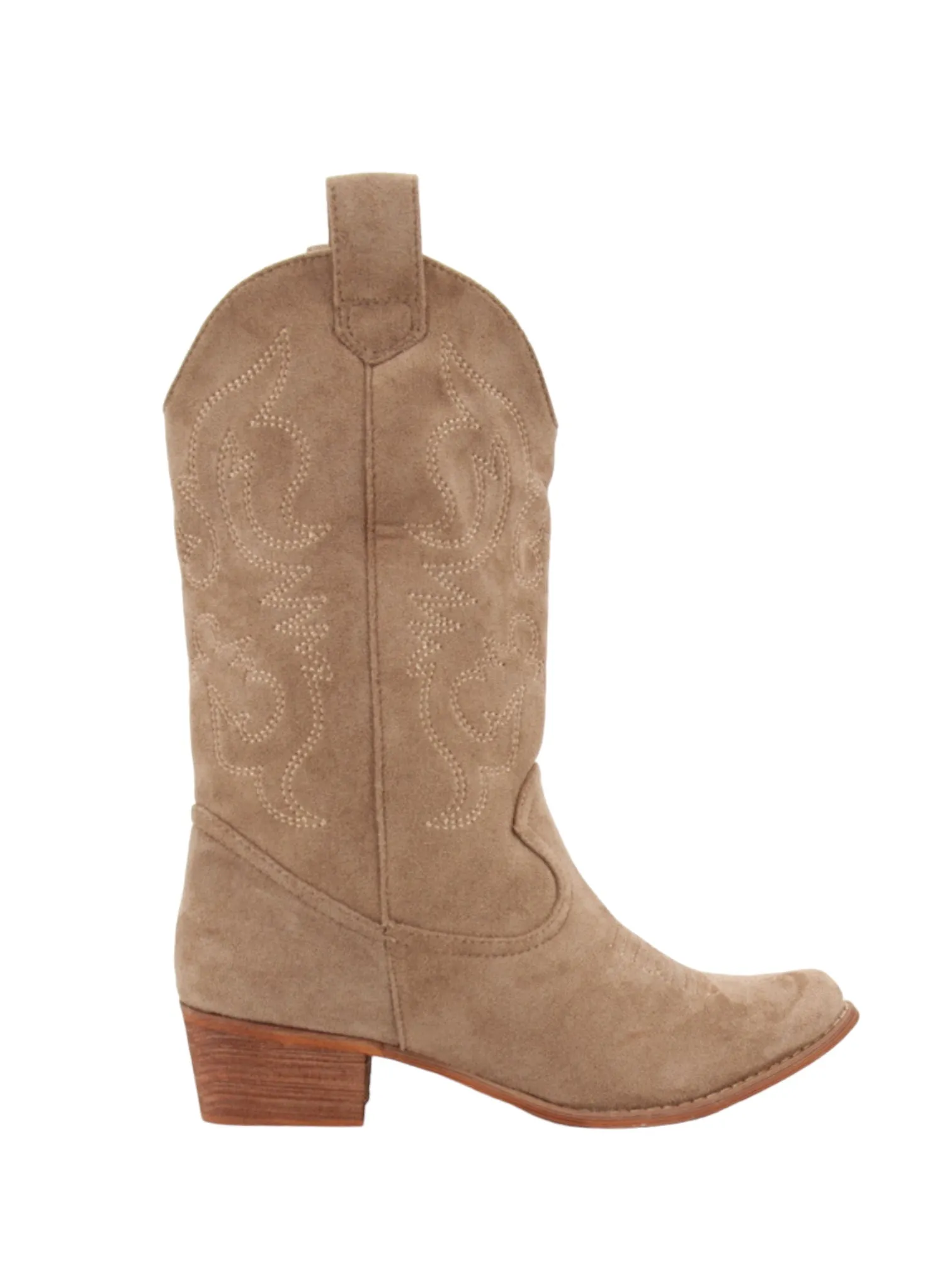 "Cowboy" boots brown suede sold by Meet Me There