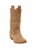 "Cowboy" boots brown suede sold by Meet Me There