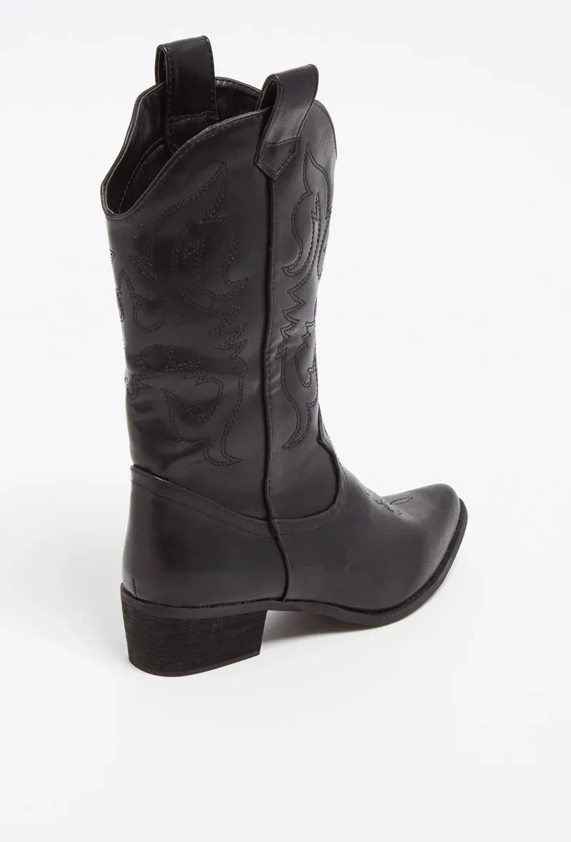 "Cowboy" boots black sold by Meet Me There product image thumbnail 3