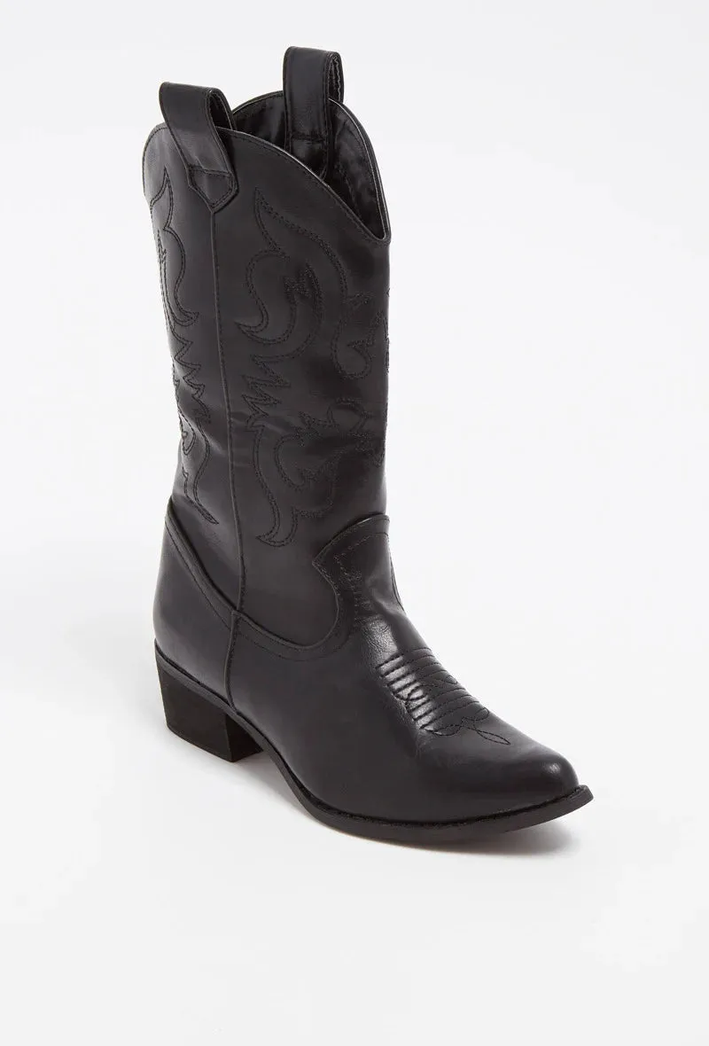 "Cowboy" boots black sold by Meet Me There product image thumbnail 2
