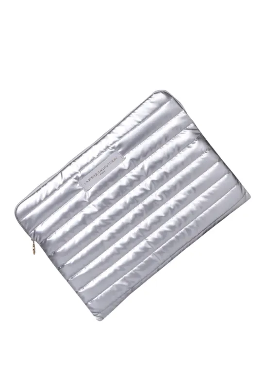 "Shiny" laptop case silver sold by Meet Me There