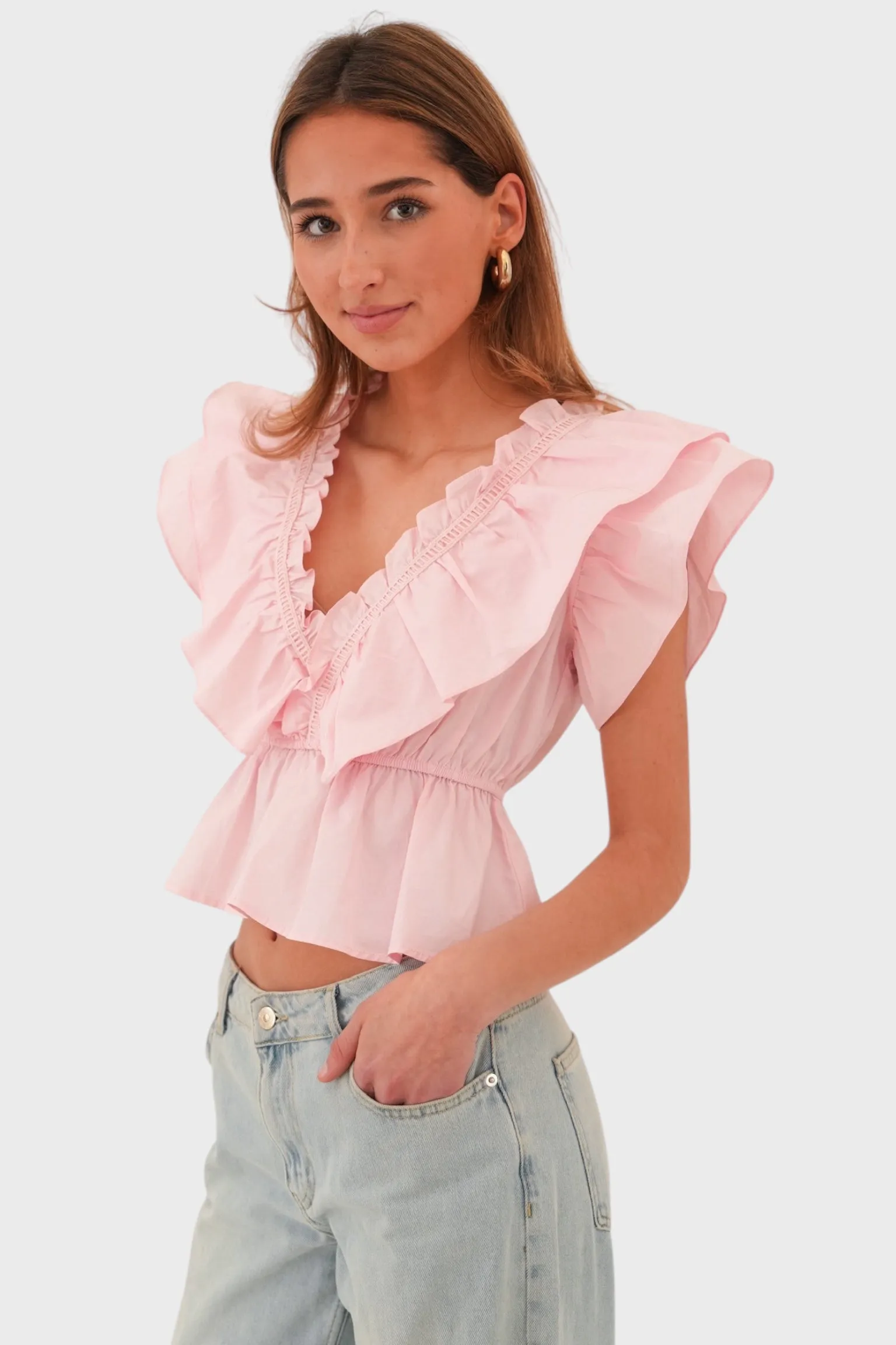 "June" blouse light pink sold by Meet Me There product image thumbnail 2
