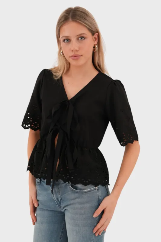 “Lily" blouse black sold by Meet Me There