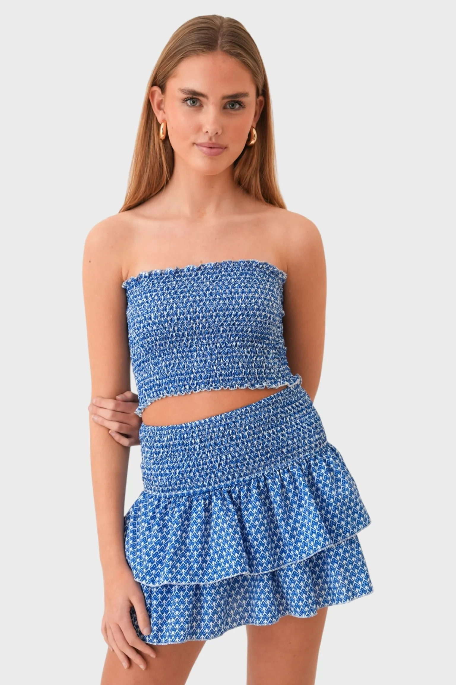 "Amalfi" tube top sold by Meet Me There