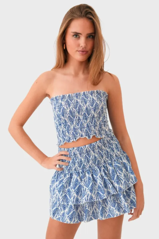 "Mykonos" tube top blue sold by Meet Me There