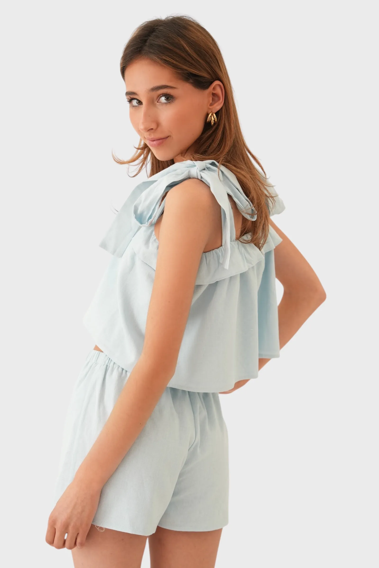 "Heaven" top light blue sold by Meet Me There product image thumbnail 3