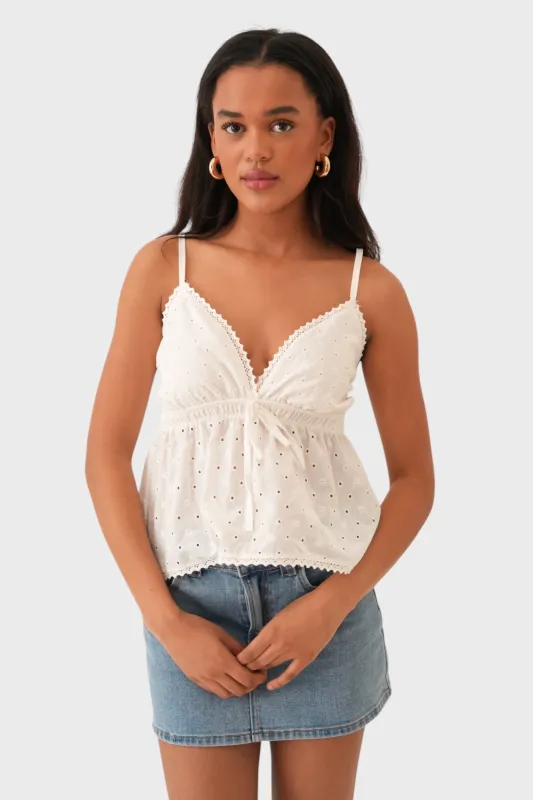"Wavy" top white sold by Meet Me There