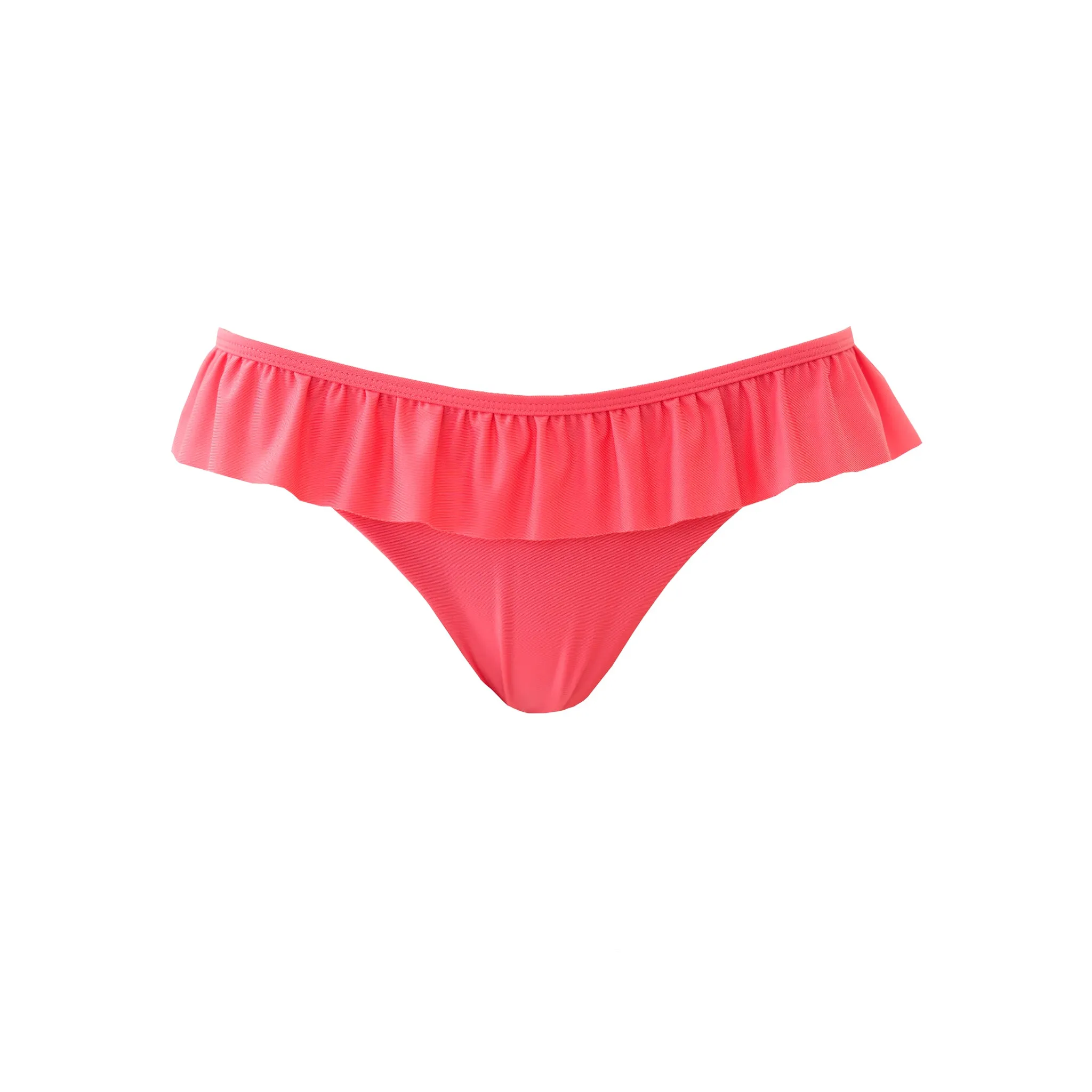 "Ruffle" bikini bottom pink sold by Meet Me There