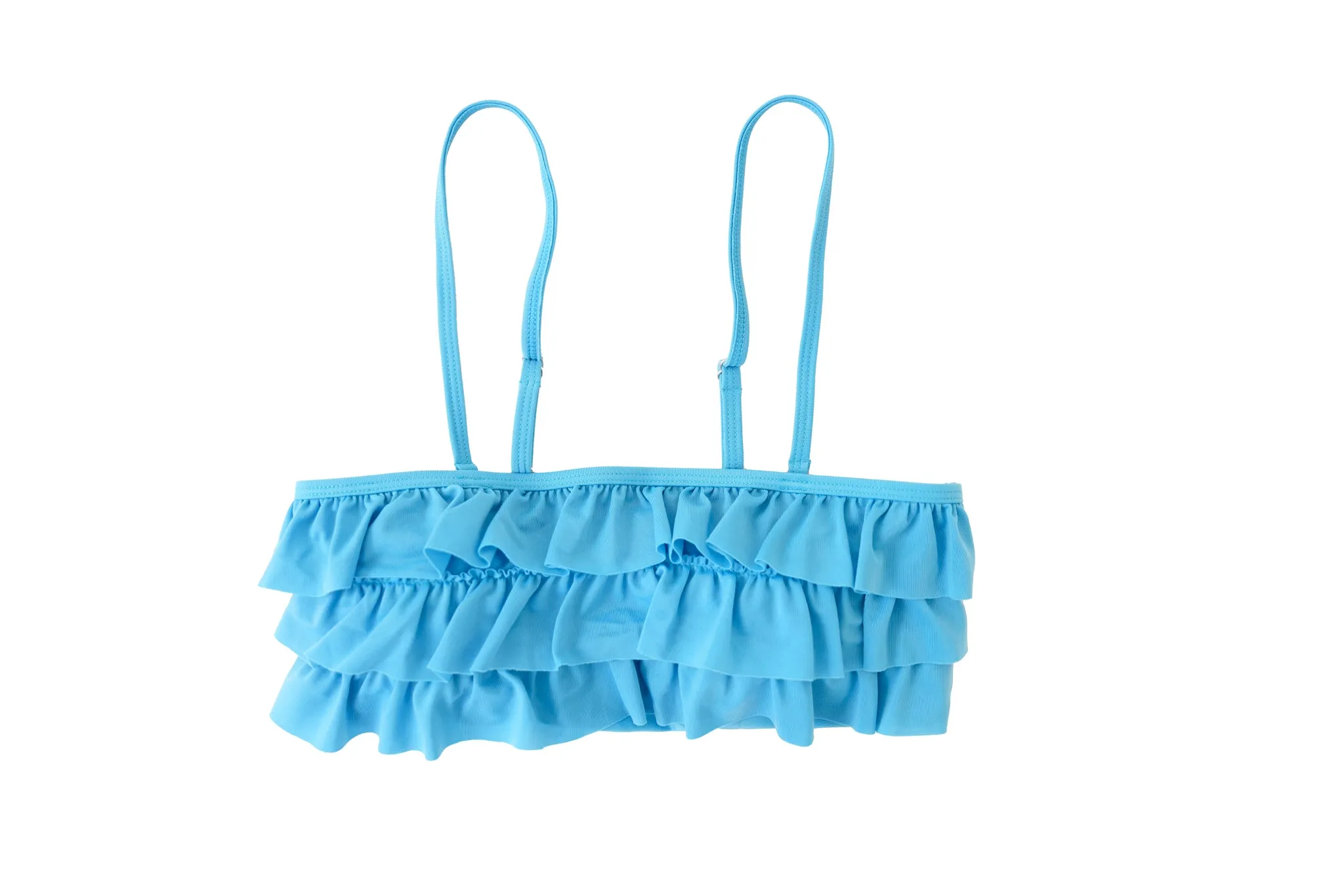 "Ruffle" bikini top blue sold by Meet Me There
