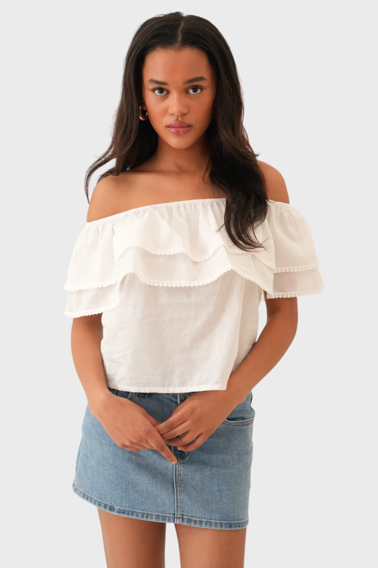 "Como" blouse white sold by Meet Me There