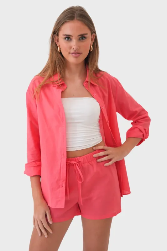 "Costa rica" blouse coral sold by Meet Me There