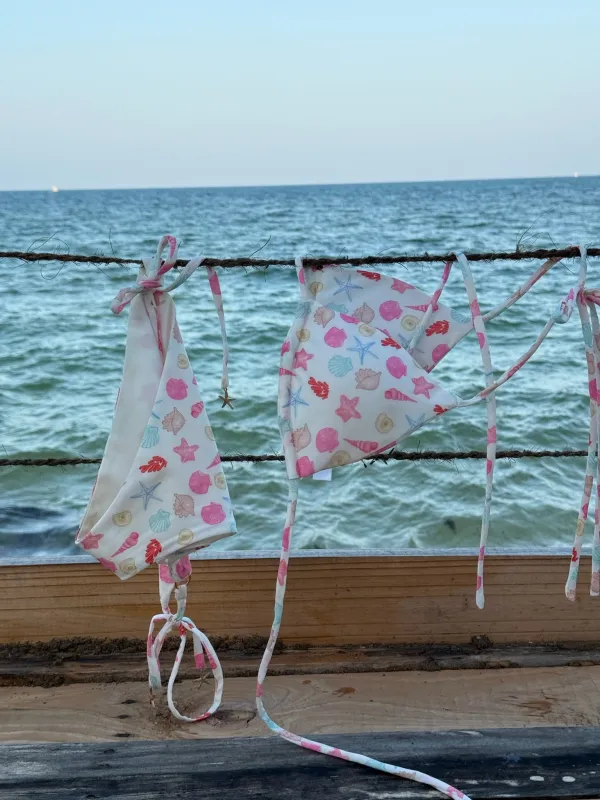 "Seashell" bikini top sold by Meet Me There