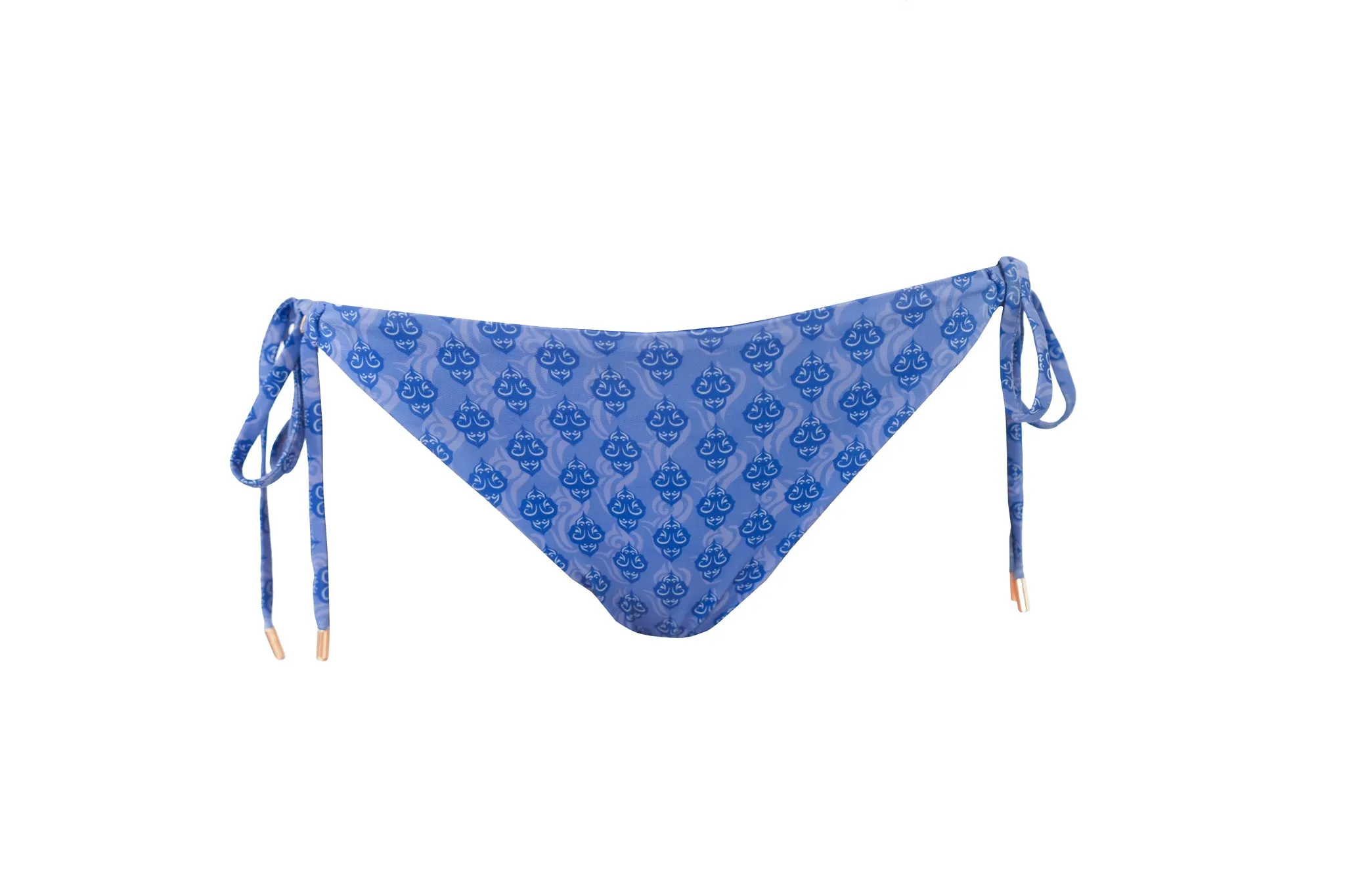 "Ocean" tied bikini bottom blue sold by Meet Me There product image thumbnail 3