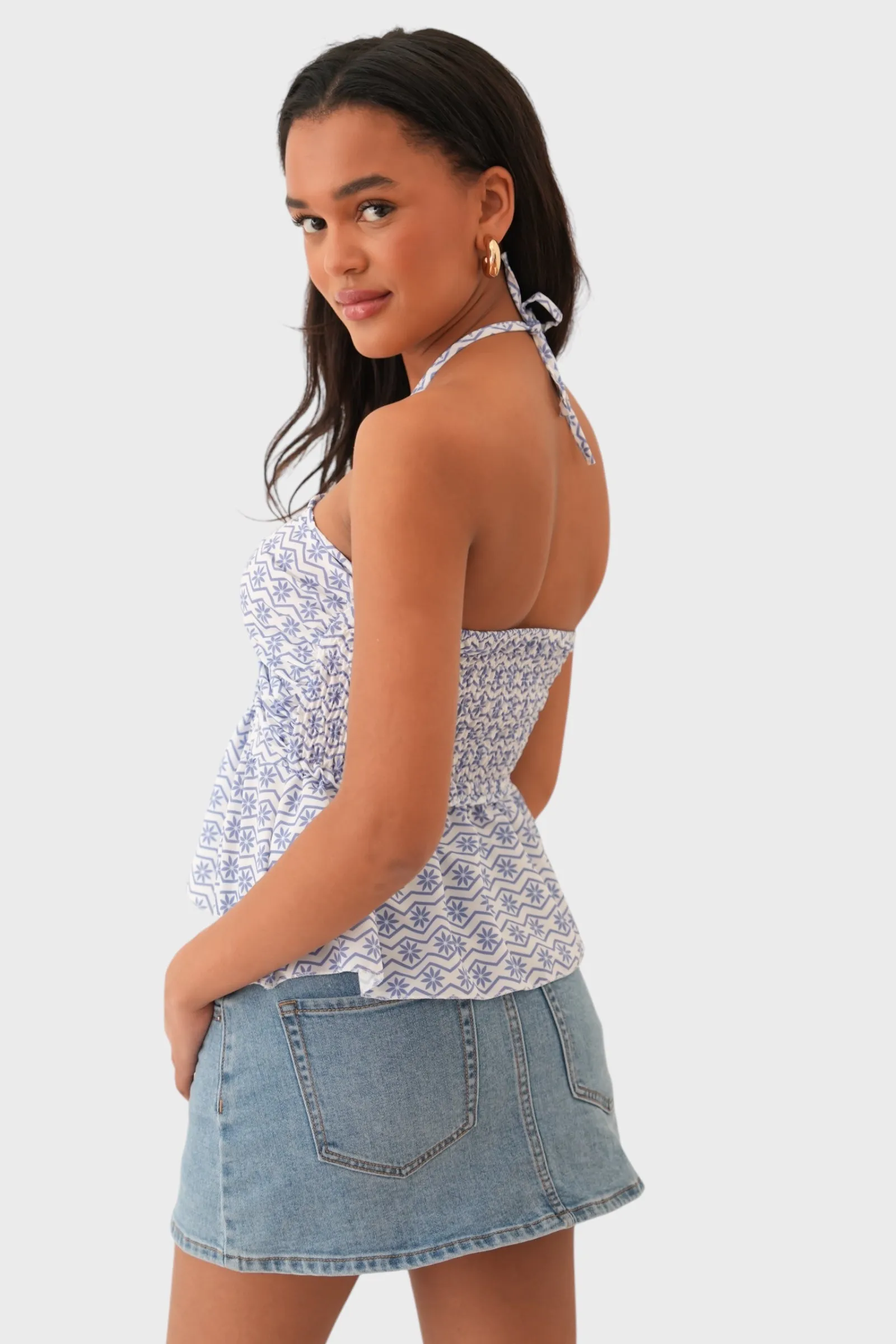 "Capri" top light blue sold by Meet Me There product image thumbnail 3