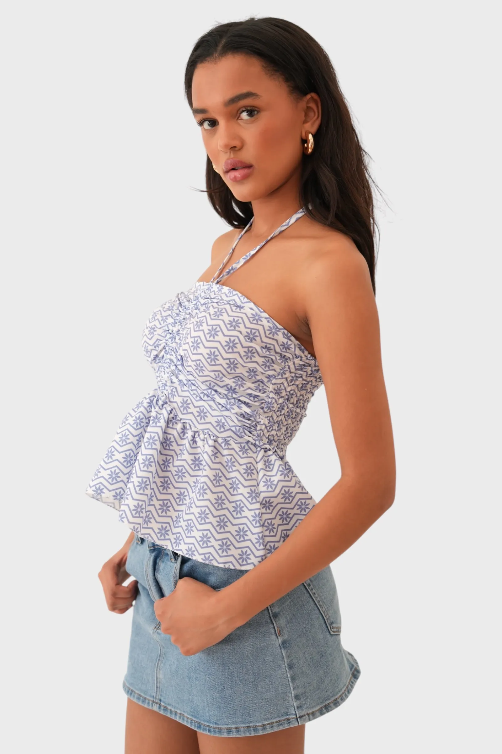 "Capri" top light blue sold by Meet Me There product image thumbnail 2