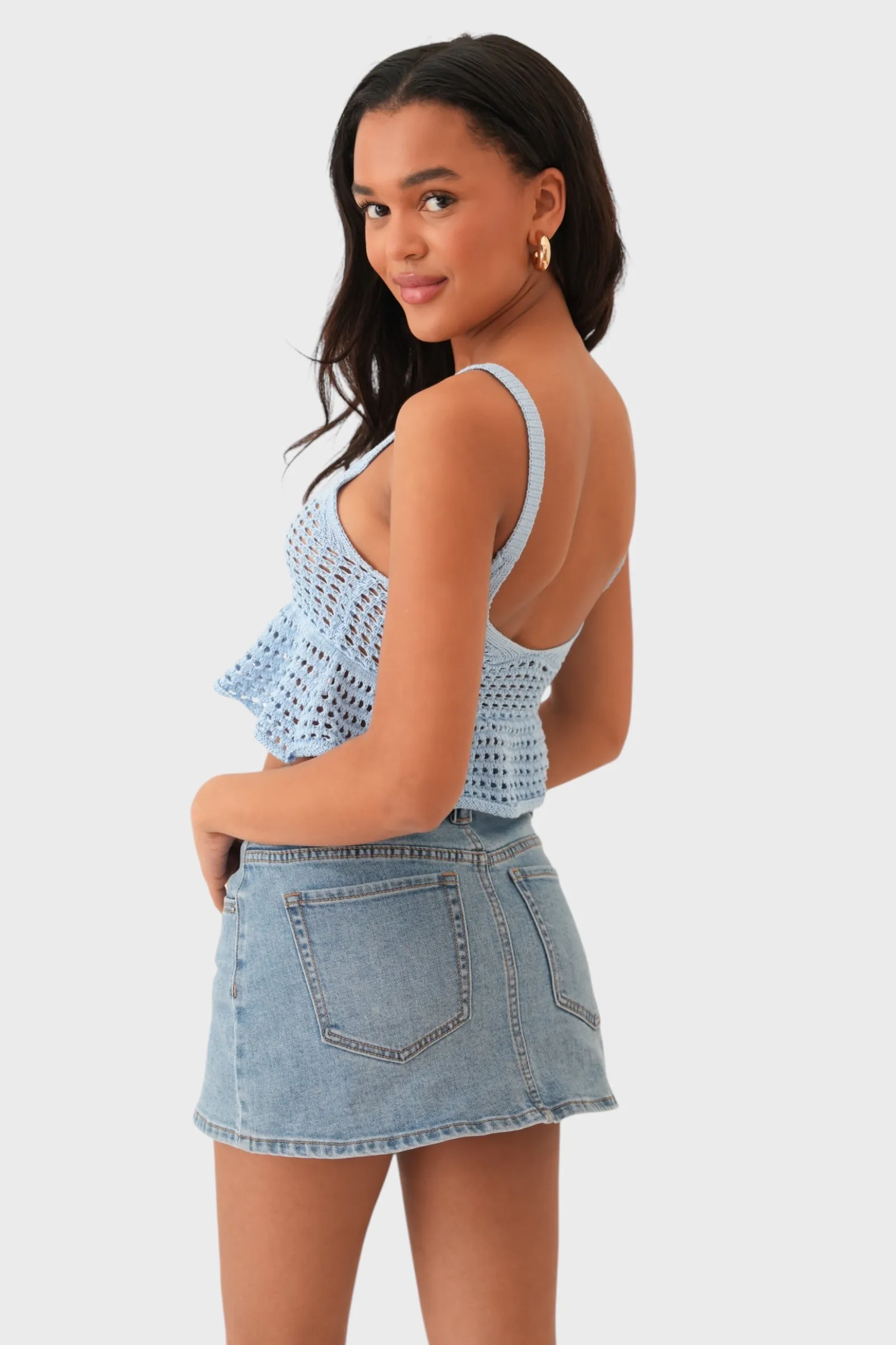 "Mallorca" top blue sold by Meet Me There product image thumbnail 3