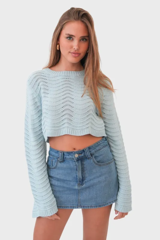 "Bahamas" top blue sold by Meet Me There