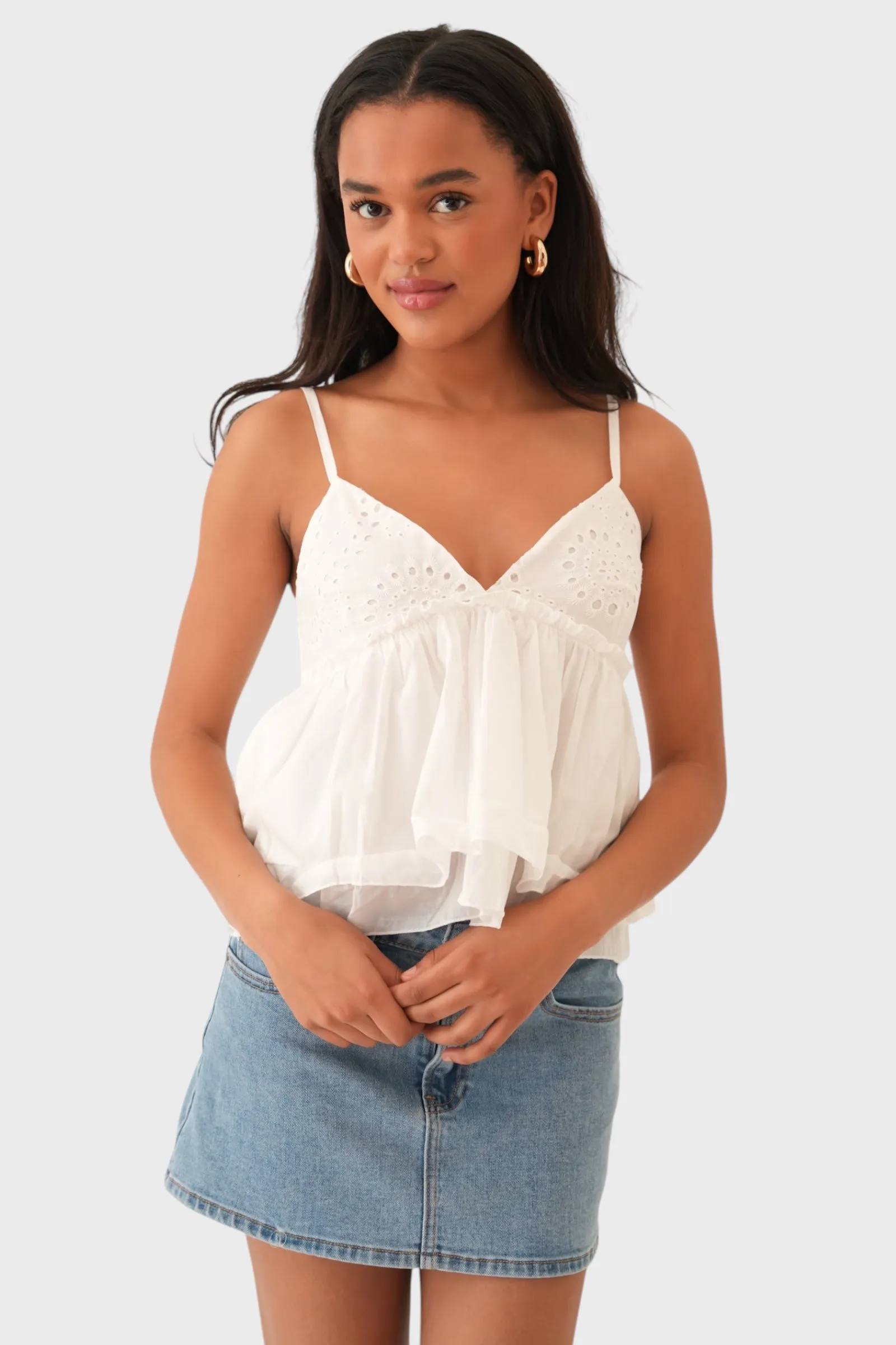 "Bella" top white sold by Meet Me There